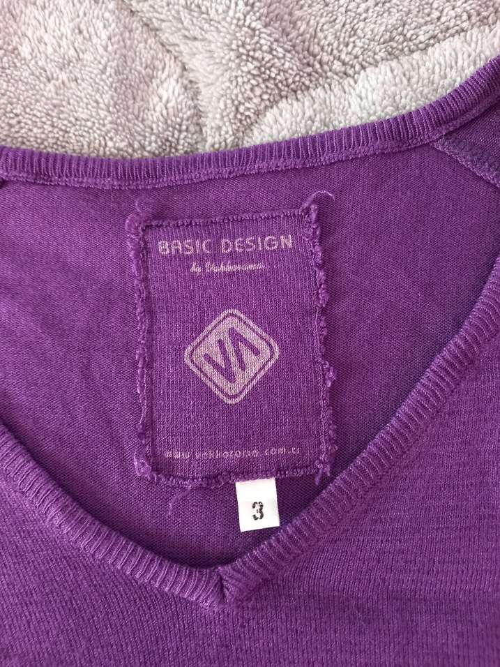 Mor V Yaka Kısa Kollu Hamile  Triko - Görsel 5