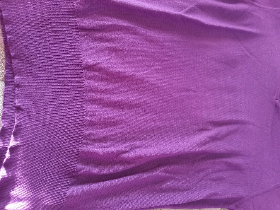 Mor V Yaka Kısa Kollu Hamile  Triko - Görsel 2