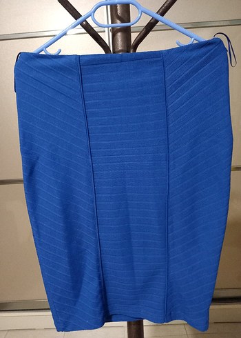 Mavi Pilili Midi Hamile Eteği - Görsel 5