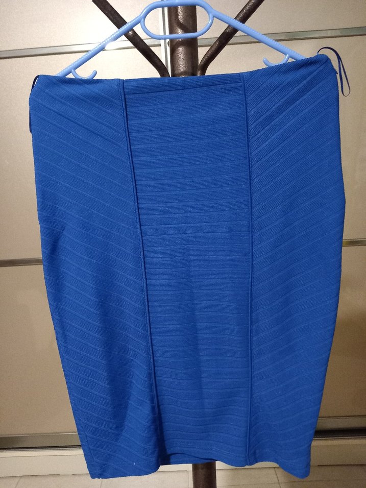 Mavi Pilili Midi Hamile Eteği - Görsel 5