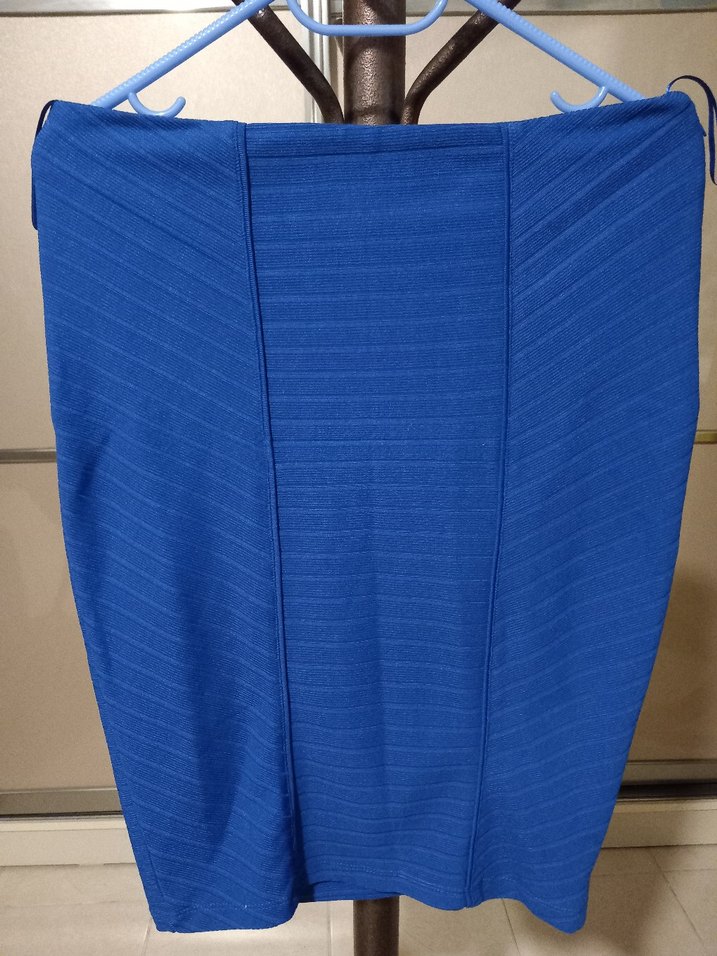 Mavi Pilili Midi Hamile Eteği - Görsel 4