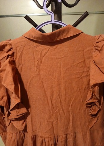 Uzun Kollu Keten Hamile Bohem Elbise - Görsel 5