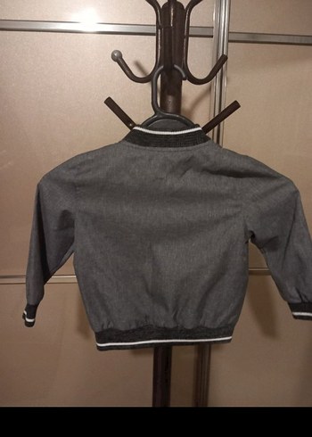 Erkek Çocuk Gri Fermuarlı Ceket - Görsel 2