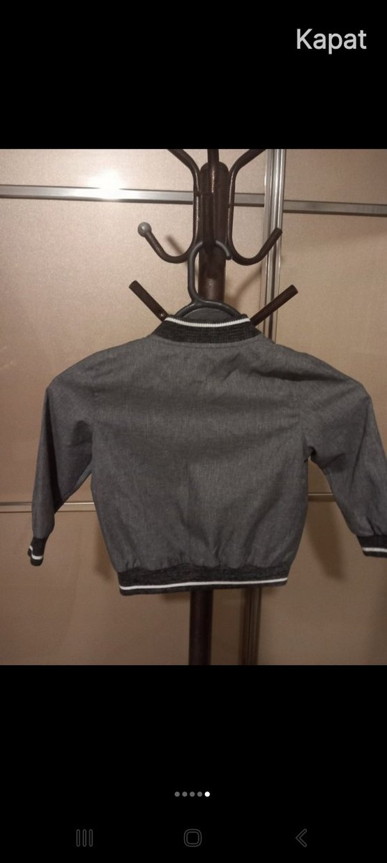 Erkek Çocuk Gri Fermuarlı Ceket - Görsel 2