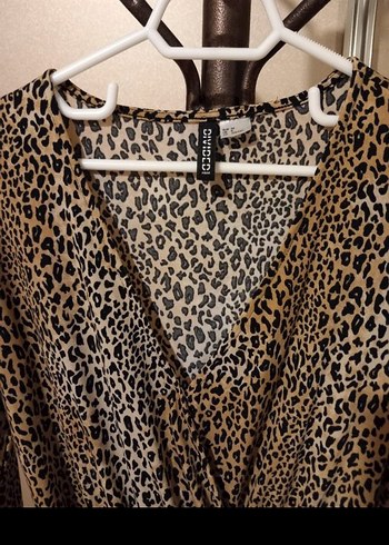 Leopar Desenli Uzun Kollu Mini Tulum - Görsel 3