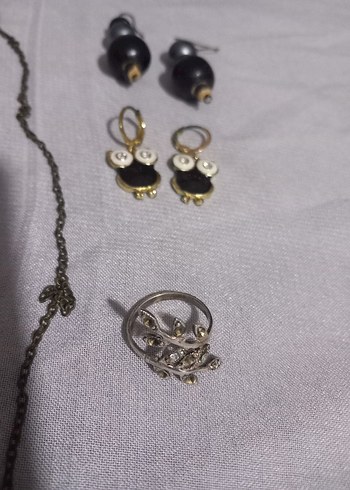 Bordo Nakışlı Uzun Zincir Bohem Kadın Kolye 7 Parça - Görsel 3