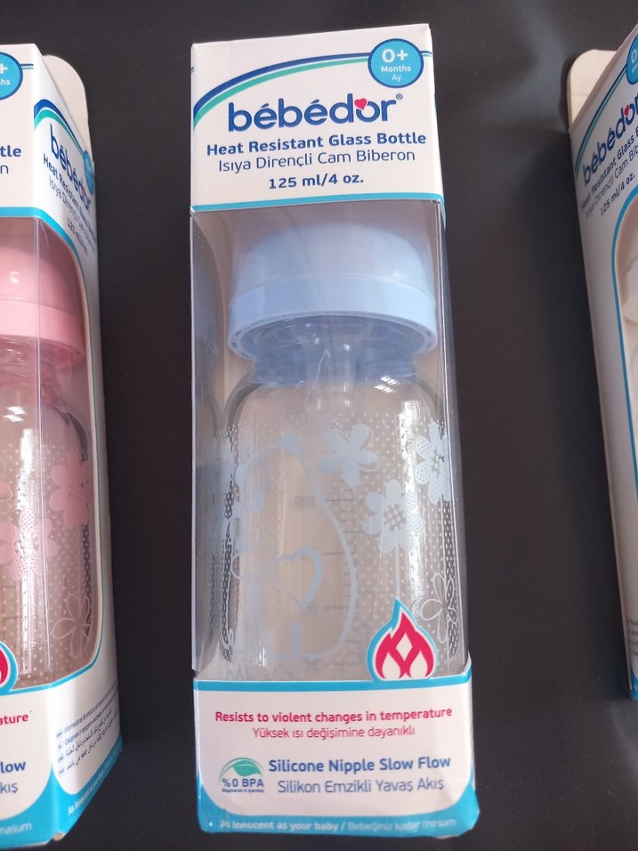 Bébédor Isıya Dayanıklı Cam Biberon 125ml - Görsel 2