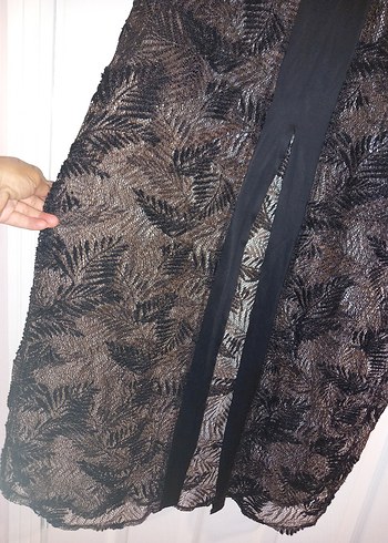 Siyah Uzun dantelli Kadın  pareo - Görsel 5