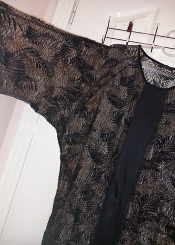 Siyah Uzun dantelli Kadın  pareo - Görsel 2