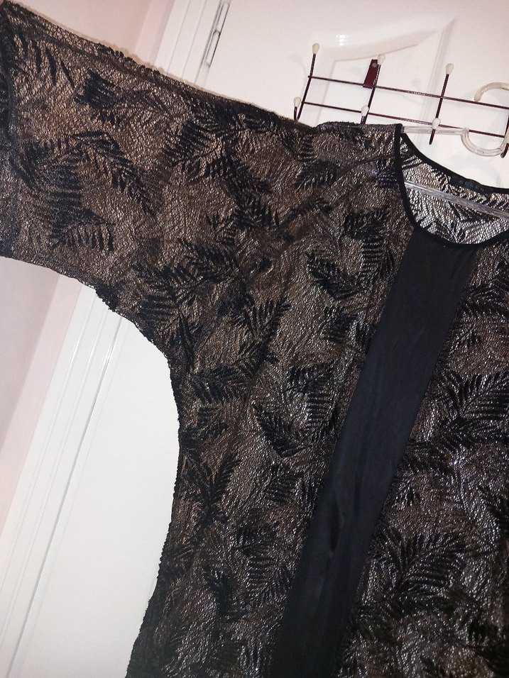 Siyah Uzun dantelli Kadın  pareo - Görsel 2