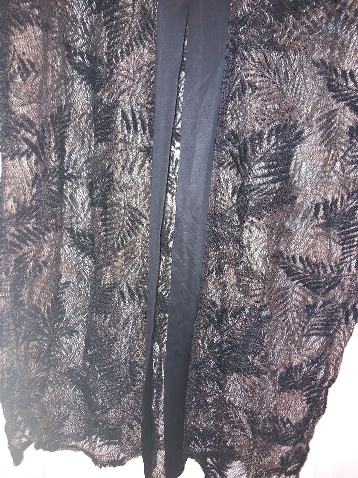 Siyah Uzun dantelli Kadın  pareo - Görsel 4