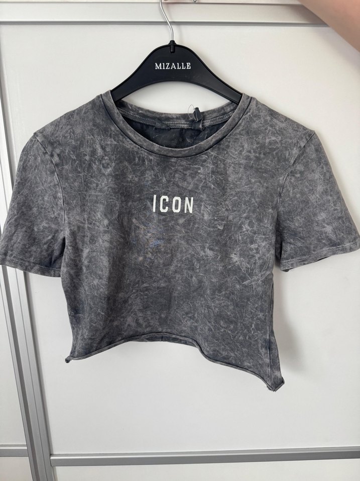 Mor Baskılı Kısa Kollu Kadın crop YANINDA 2 TANE HEDİYE - Görsel 3