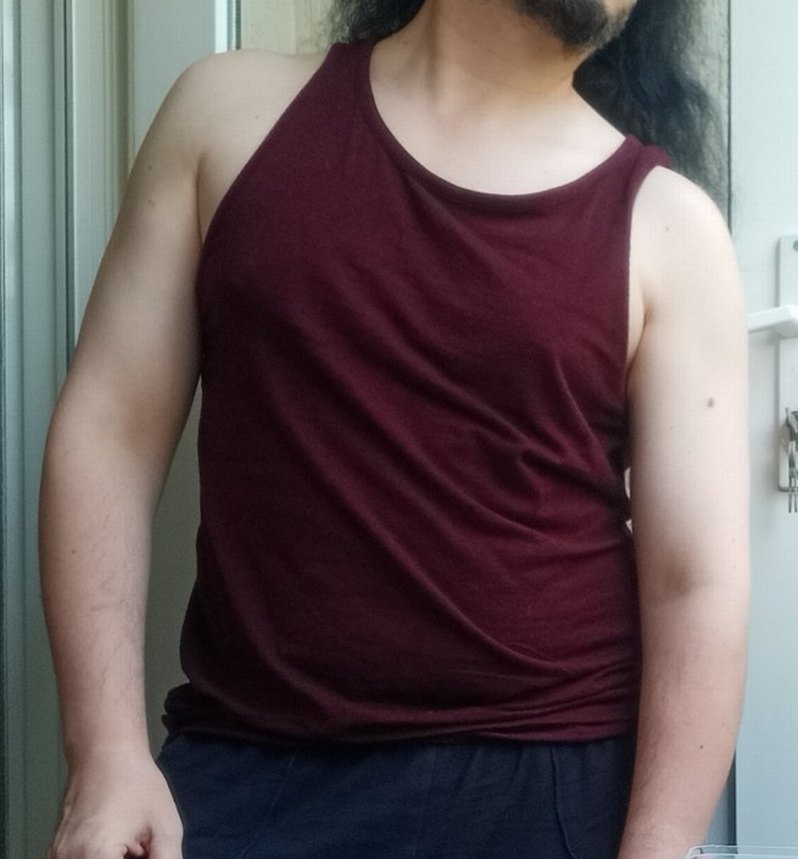 Bordo Erkek Atlet, Askısız, İnce Kumaş - Görsel 2