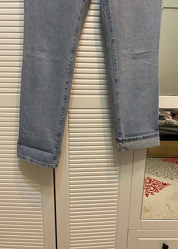 Mavi Yüksek Bel Kadın Jean Pantolon - Görsel 3