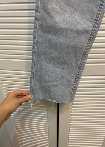 Buz Mavi Normal Boy Denim Kadın Jean - Görsel 3