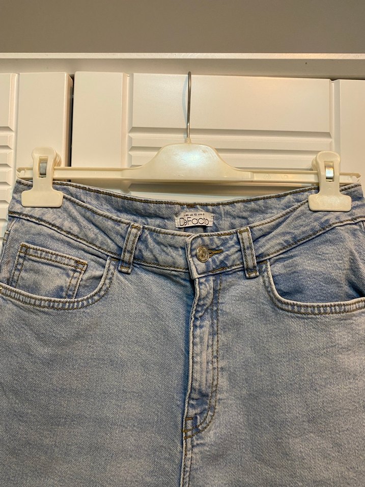 Buz Mavi Normal Boy Denim Kadın Jean - Görsel 2