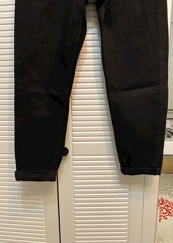 Siyah Mom Jean Kot Pantolon - Görsel 3