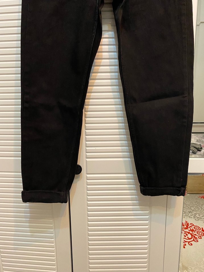 Siyah Mom Jean Kot Pantolon - Görsel 3