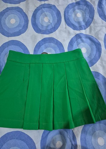 Yeşil Pilili Mini Etek - Görsel 3