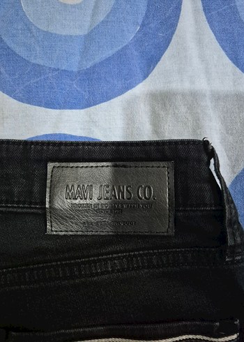 Erkek Siyah Tie-Dye Regular Fit Denim Pantolon - Görsel 6