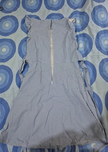 Mavi Çizgili Midi Hamile Eteği - Görsel 3