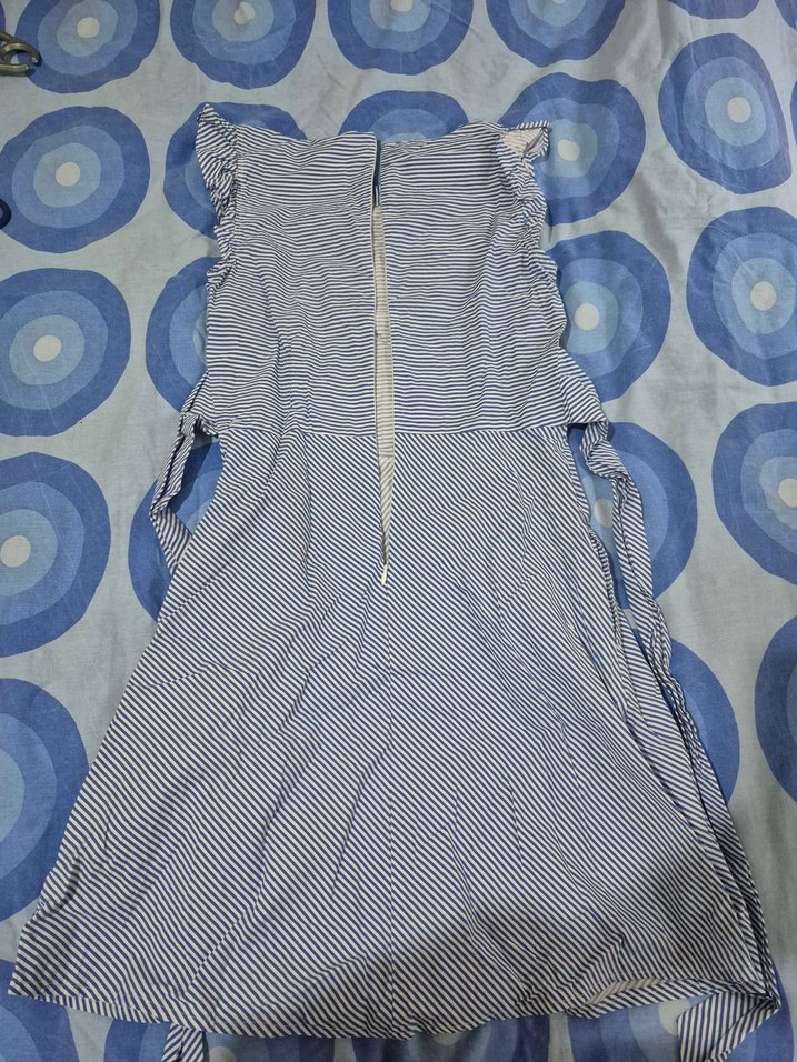 Mavi Çizgili Midi Hamile Eteği - Görsel 3