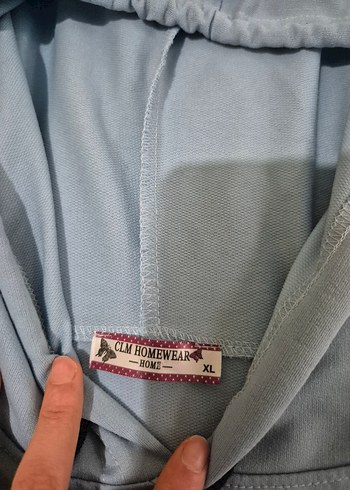 Gri Kapüşonlu Kadın Sweatshirt Ruffle Detaylı - Görsel 3