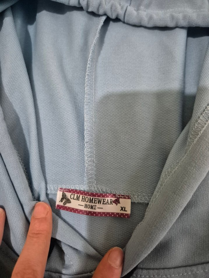 Gri Kapüşonlu Kadın Sweatshirt Ruffle Detaylı - Görsel 3