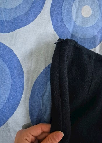 Siyah Mini Etek, Dar Kesim, Rahat Kumaş - Görsel 4