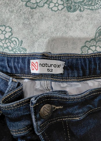 Kadın Mavi Bol Kesim Midi Kot Pantolon - Görsel 2