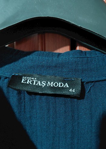 Lacivert Keten Kadın Gömlek - Görsel 2