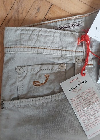 Jacob Cohen 36 Beden Bej Regular Fit Erkek Kot Pantolon - Görsel 4