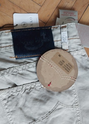 Jacob Cohen 36 Beden Bej Regular Fit Erkek Kot Pantolon - Görsel 6