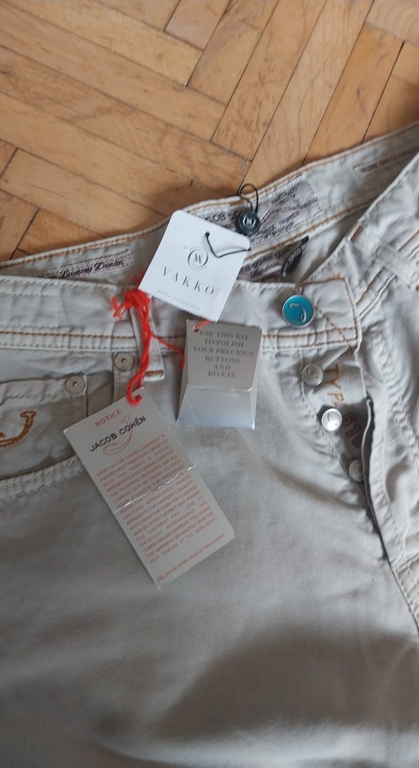 Jacob Cohen 36 Beden Bej Regular Fit Erkek Kot Pantolon - Görsel 3