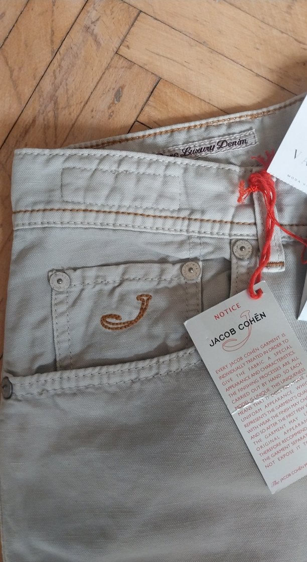 Jacob Cohen 36 Beden Bej Regular Fit Erkek Kot Pantolon - Görsel 4