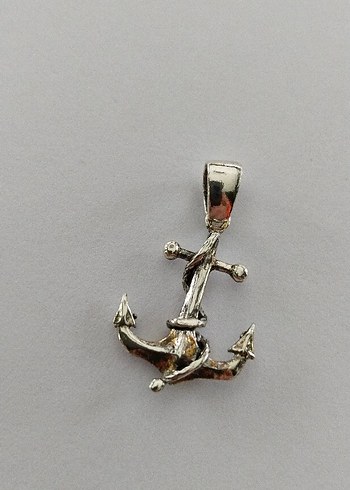 Zincir Detaylı Çapa Unisex Kolye Ucu - Görsel 3