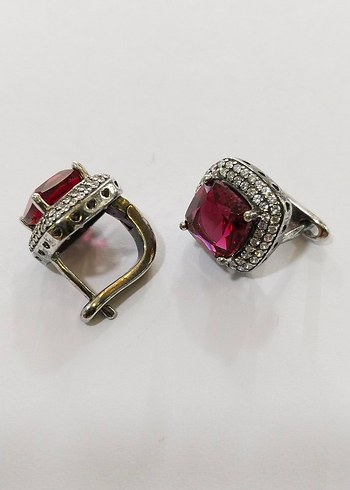 Bordo Mini Payetli Küpe - Görsel 8