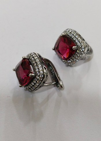 Bordo Mini Payetli Küpe - Görsel 14