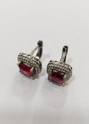 Bordo Mini Payetli Küpe - Görsel 6