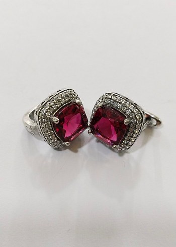 Bordo Mini Payetli Küpe - Görsel 11