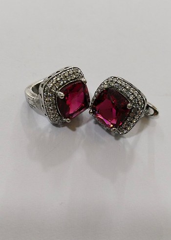 Bordo Mini Payetli Küpe - Görsel 9