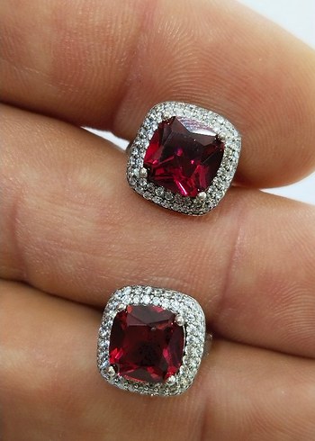 Bordo Mini Payetli Küpe - Görsel 15