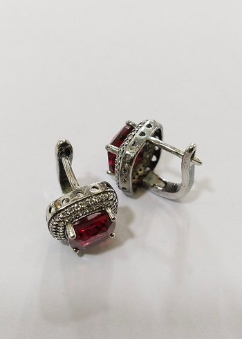 Bordo Mini Payetli Küpe - Görsel 7