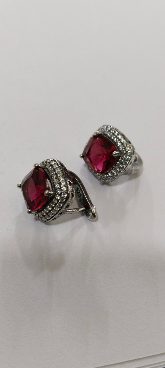 Bordo Mini Payetli Küpe - Görsel 5