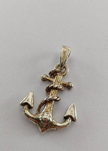 Zincir Detaylı Çapa Kolye Ucu - Görsel 5