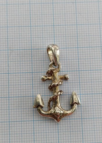 Zincir Detaylı Çapa Kolye Ucu - Görsel 2