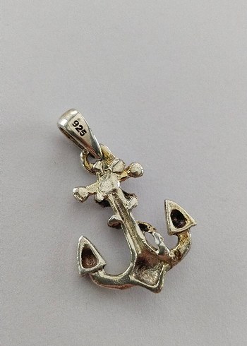 Zincir Detaylı Çapa Kolye Ucu - Görsel 4