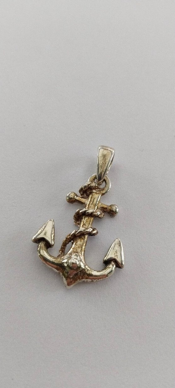 Zincir Detaylı Çapa Kolye Ucu - Görsel 5