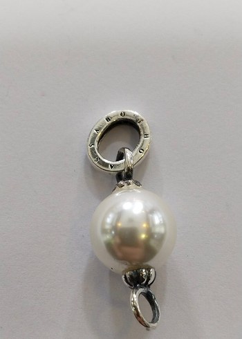 Beyaz İnci Boncuklu Kadın Charm - Görsel 14