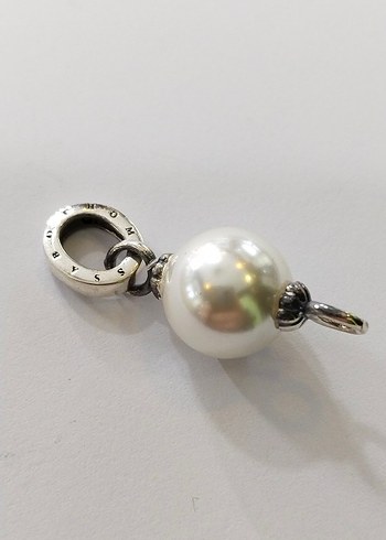 Beyaz İnci Boncuklu Kadın Charm - Görsel 13